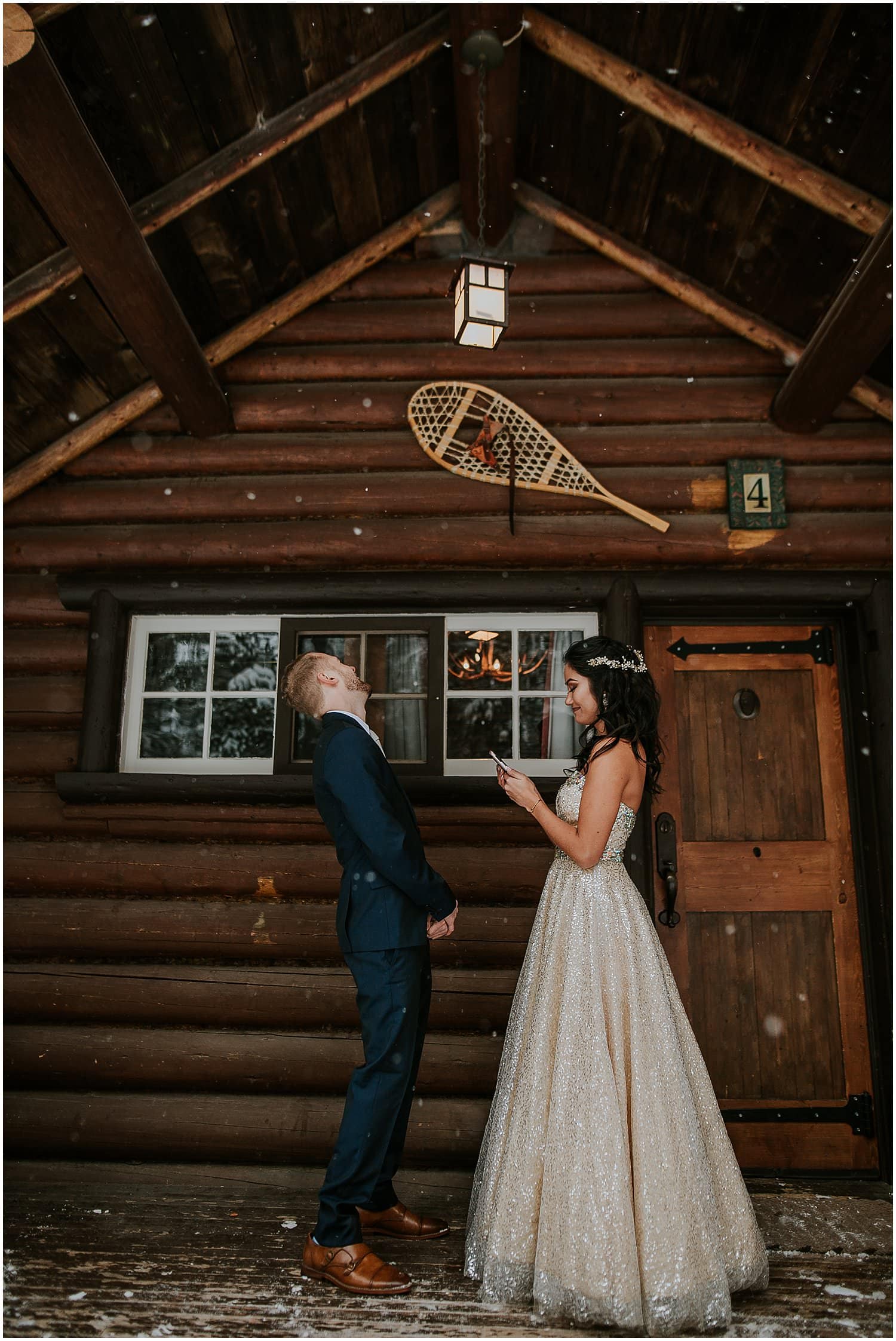 Storm Mountain Lodge Wedding Ceremony. Elope in Banff. Banff Wedding Photographer.