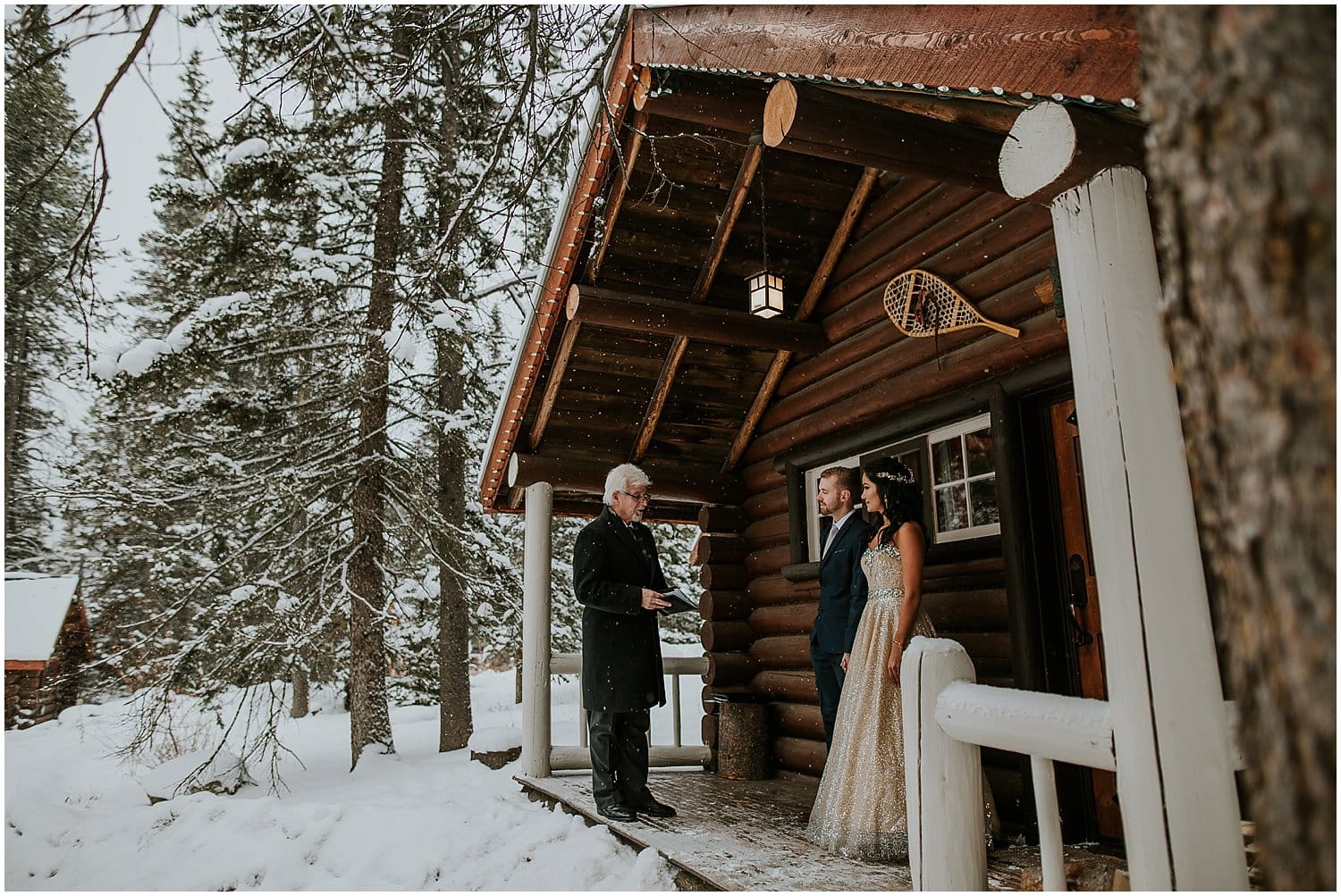 Storm Mountain Lodge Wedding Ceremony. Elope in Banff. 